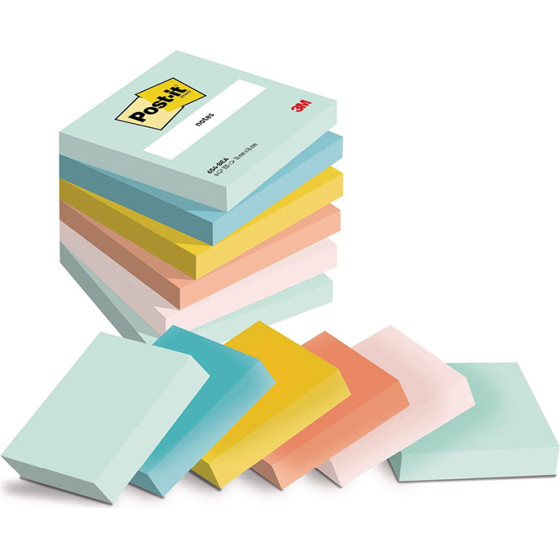 3M ����������� �������� Post-It 76 x 76 Mm (Beachside Color) (100 �����,6���) (654-6-���) - (654-6-BEA)