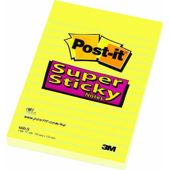 3M ����������� �������� Post-It Lined 102 x 152 Mm (������� ����) (90 �����) - (660-S)