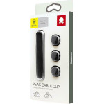 Baseus Cable Clip Peas Black - (ACWDJ-01)