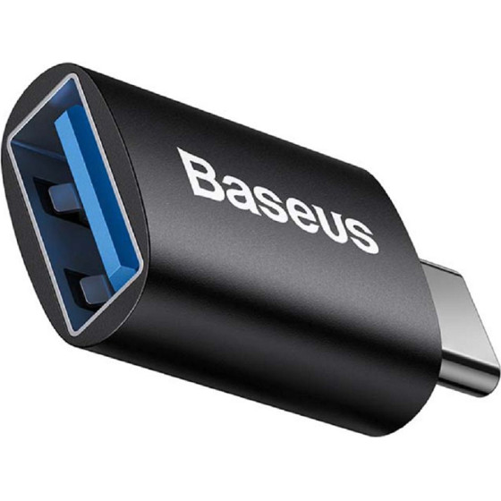 Baseus Converter Ingenuity Series Mini Otg Adaptor USB-A 3.1 Female To Type-C Male Black - (ZJJQ000001)