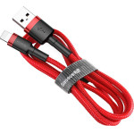 Baseus Lightning Cafule Cable 2.4A 1m Red + Red - (CALKLF-B09)