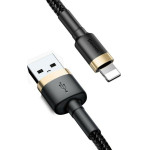 Baseus Lightning Cafule Cable 2A, 3m Gold/Black - (CALKLF-RV1)