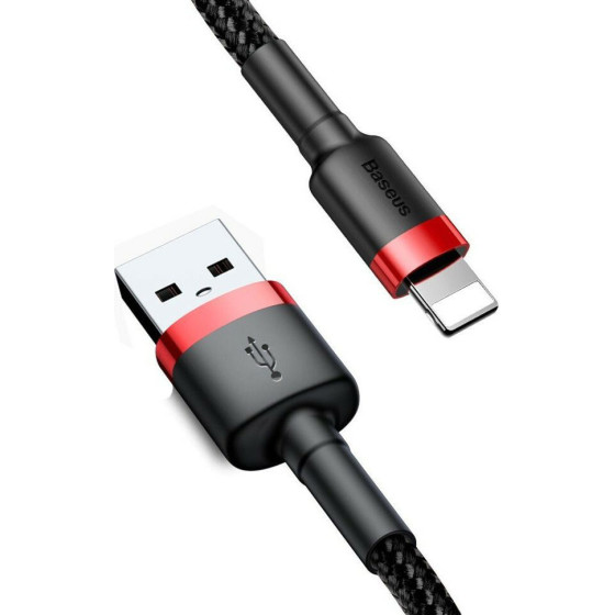 Baseus Lightning Cafule Cable 2A, 3m Red/Black - (CALKLF-R91)