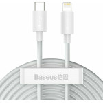 Baseus Lightning Simple Wisdom Cable (2pcs/set) Pd 20W 5A 1.5m White - (TZCATLZJ-02)