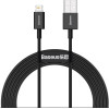 Baseus Lightning Superior Series cable, Fast Charging, Data 2.4A, 1m Black - (CALYS-A01)
