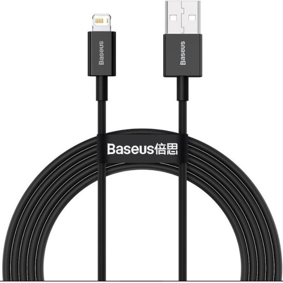 Baseus Lightning Superior Series cable, Fast Charging, Data 2.4A, 1m Black - (CALYS-A01)