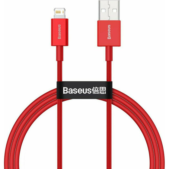 Baseus Lightning Superior Series cable, Fast Charging, Data 2.4A, 1m Red - (CALYS-A09)
