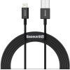 Baseus Lightning Superior Series cable, Fast Charging, Data 2.4A, 2m Black - (CALYS-C01)