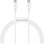 Baseus Type-C - Type-C Superior Cable Quick Charge / Power Delivery / Fcp 100W 5A 20V 1m White - (CATYS-B02)