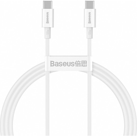 Baseus Type-C - Type-C Superior Cable Quick Charge / Power Delivery / Fcp 100W 5A 20V 1m White - (CATYS-B02)