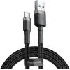 Baseus Type-C Cafule Cable 2A 2m Gray + Black - (CATKLF-CG1)