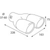 Lampa ���� (������) ��������� ����� ���� TS-73 37 60mm (�����: 228mm / ������: 163mm) - 1 TEM. - (60123)