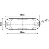 Lampa ������� ��������� 12/24V 3 Led 4 ������� ��������� IP67 (�����: 7mm) 88x30mm - 1 TEM. - (72989)