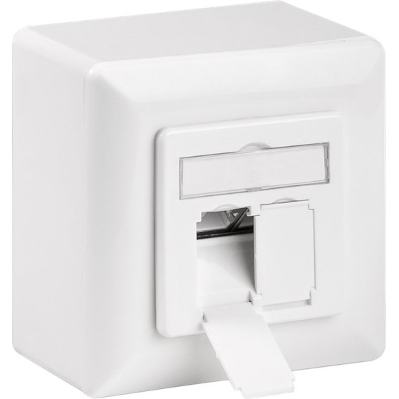 Goobay ��������� ����� Cat 6 2x RJ45, 80x80mm, ����� - (68244)