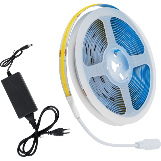 GloboStar ��� ������ Cob Led 5m 48W/5m 308LED/m 768lm/m 120� Dc 12V IP20 �� ����������� ����� ����� 2700K - (70415)