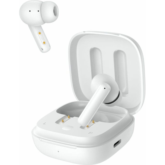 QCY T13 Anc White - Tws 10mm Dynamic Driver, 4-Mic 28dB ANC, Bluetooth 5.3, 7hr-30hr, 75ms Latency - (6957141407899)