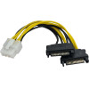 Powertech ������� Eps 8pIn �� 2x Sata 15pIn 15cm - (CAB-W039)