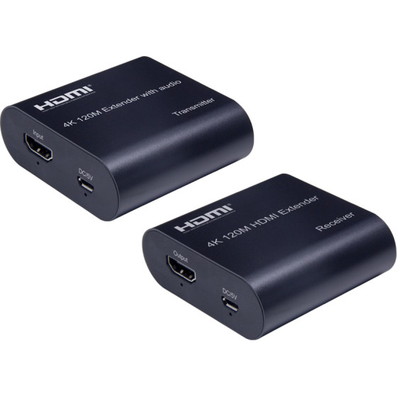 Powertech Hdmi Video Extender ���� cat-5e/cat-6e, 4K, 120m - (CAB-H075)