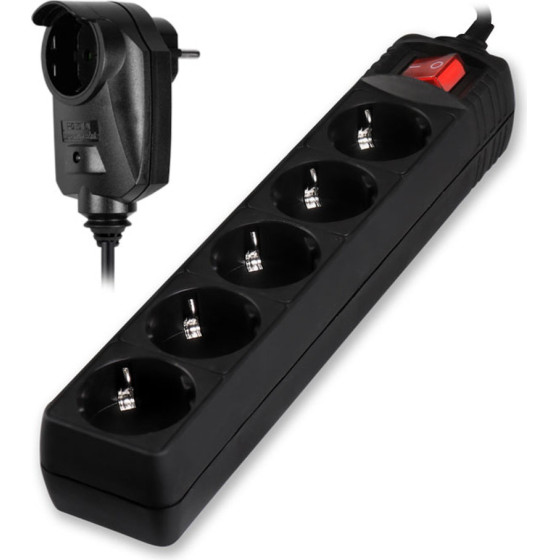 Powertech ��������� ��������� 5+1 ������ schuko, 16A, 2m, ����� - (PT-994)