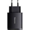Baseus Compact Quick Charger Type-C/2xUsb 30W Black - (CCXJ-E01)