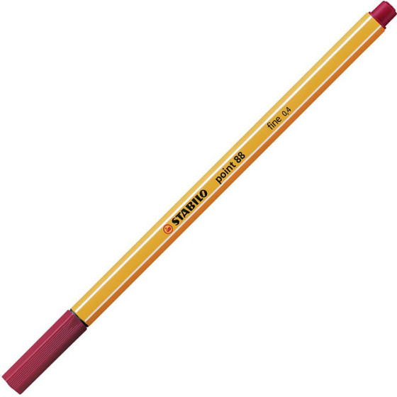 Stabilo Point ���������� ������� 88 0.4 Mm (Deep Red) - (88/50)