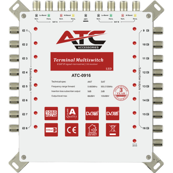 ATC ������������� (2 Sat + 1 Ter / 16 ������) - (ATC-0916)