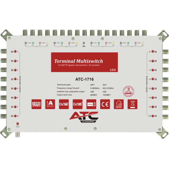 ATC ������������� (4 Sat + 1 Ter / 16 ������) - (ATC-1716)
