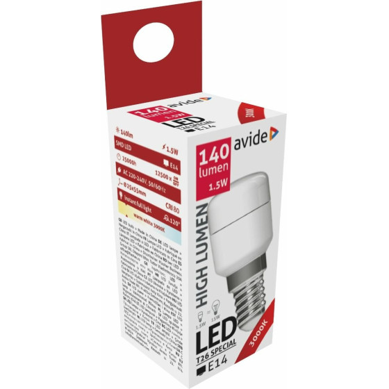 Avide Led 1.3W T26 ����� 3000K - (ABT26WW-1.3W)