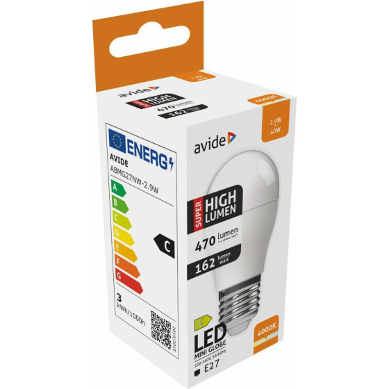 Avide Led Globe Mini G45 2.9W E27 Nw 4000K Super High Lumen - (ABMG27NW-2.9W)