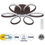 GloboStar Margaret ��������� ������ Design Led Cct 54W 6210lm 360� Ac 220-240V - �������� �������� ���� ���������������� All In One ����� 6000k+������ 4500k+����� 2700k Dimmable �57 x �12cm - ���� - 3 Years Warranty - (61402)