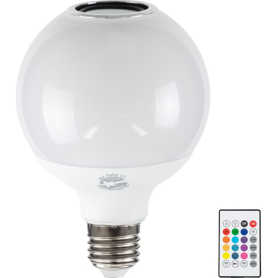 GloboStar ����� Led E27 G95 12W 780lm 260� �� Bluetooth ����� 3W Ac 220-240V IP20 �9.5 x �13.5cm - �������� �������� ���� ���������������� & ���� Smart Home ��������� Happylighting App - ��������� Rgbw - 2 Years Warranty - (76072)