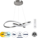 GloboStar Dexter ��������� ������ Design Led Cct 72W 8064lm 300 Ac 220-240V �������� �������� ���� ���������������� All In One ����� 6000k+������ 4500k+����� 2700k Dimmable �56cm - ����� ����� �������� - 3 Years Warranty - (60498)