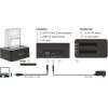 DeLock Docking Station Clone function, 2x HDD/SSD, 6Gb/s, ����� - (62661)