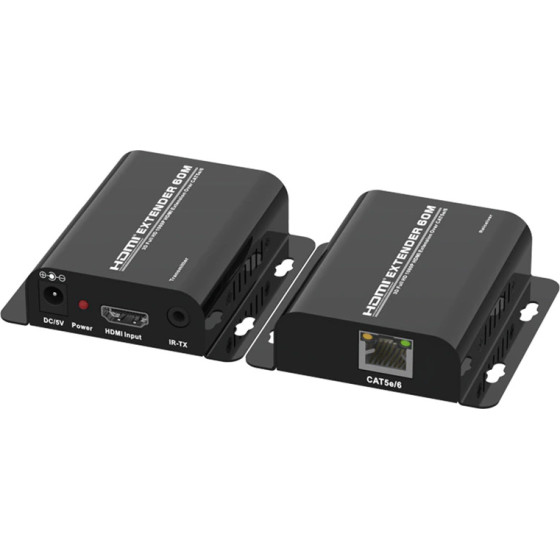 Powertech Hdmi Video Extender CAT5e/6, Full HD, 3D, IR, 60m - (CAB-H148)