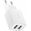 Baseus ��������� ����� ������� �� 2 ����� USB-A 10.5W ������ - (CCXJ010202)