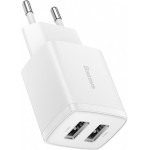 Baseus ��������� ����� ������� �� 2 ����� USB-A 10.5W ������ - (CCXJ010202)