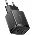 Baseus ��������� ����� ������� �� 2 ����� USB-A 10.5W ������ - (CCXJ010201)