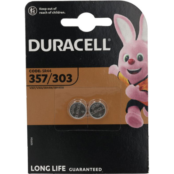 Duracell 303/357 �������� Silver Oxide SR44 1.5V 2��� - (DSR44W)