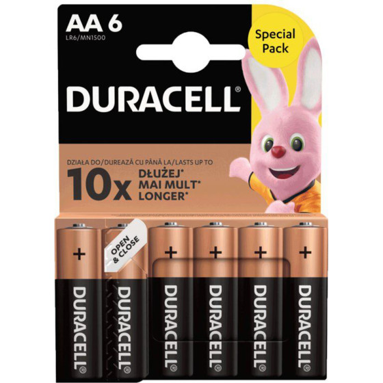 Duracell ��������� ��������� Aa 1.5V 6��� - (DAALR6MN15006)