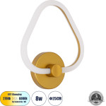 GloboStar Regina ��������� ������ - ������ Design Led Cct 8W 960lm 360� Ac 220-240V - �������� �������� ���� �������� On/Off All In One ����� 6000k+������ 4500k+����� 2700k �25 x �7 x �28.5cm - ����� - 3 Years Warranty - (61342)