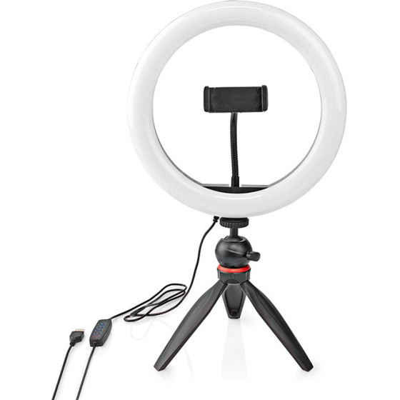 Nedis RLSTND100BK Ring Light 10iNch 120 LED's 2700 - 6700K Tripod BLACK