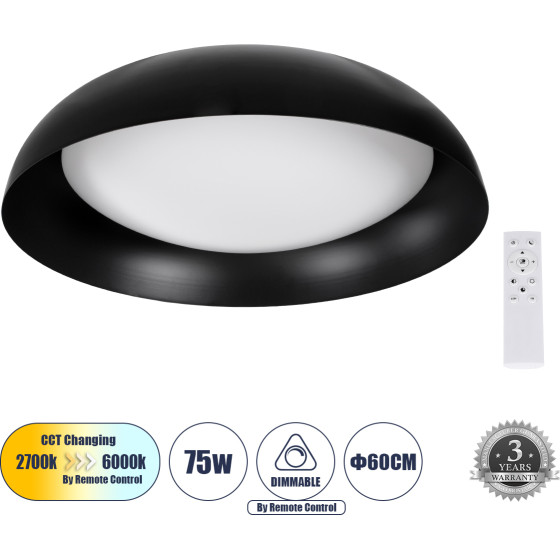 GloboStar Anatolia ���������� ������ Led Cct 75W 8625lm 120� Ac 220-240V - �������� �������� ���� ���������������� All In One ����� 6000k+������ 4500k+����� 2700k Dimmable �60cm - ����� - 3 Years Warranty - (61264)