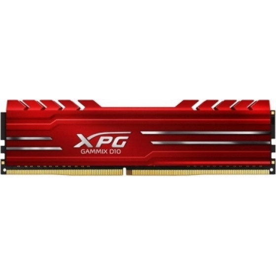 Adata Ram Dimm 8GB Gammix D10 DDR4, 3200MHz, CL16, RED, RETAIL, LTW. - (AX4U32008G16A-SR10)