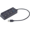 Gembird 4-Port Usb Hub (1XUSB3.1+3XUSB2.0) With Switches - (UHB-U3P1U2P3P-01)