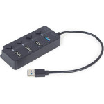 Gembird 4-Port Usb Hub (1XUSB3.1+3XUSB2.0) With Switches - (UHB-U3P1U2P3P-01)