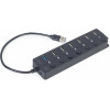 Gembird 7-Port Usb Hub (1XUSB3.1+6XUSB2.0) With Switches - (UHB-U3P1U2P6P-01)