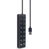 Gembird 7-Port USB3.1 (GEN1) Hub With Switches - (UHB-U3P7P-01)