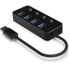 Gembird USB3.1 (GEN1) Powered 4-Port Hub With Switches - (UHB-U3P4P-01)