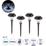 GloboStar ��� 4��� �������� ������ ��������� Led Smd 0.24W/���. 24lm/���. �� ������������ �������� 600mAh - ������������ ����� �� ��������� ������-������ ��������� IP65 ������ ����� ��������� ����� ����� 6000K �12 x �23cm - (69927)