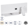 GloboStar Paladin �������� ��������� ������ - ������ ����������� Bed Side Led 6W 720lm 36� Ac 220-240V - Reading Light & ������ �������� - ��������� Usb 3A & Wireless 20W - �30 x �11 x �12cm - ������ ����� 4500K - ����� �������� - (61353)